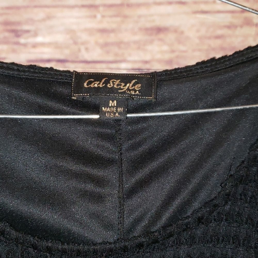 ❤️5/$25  Black Crochet Like Stretch Sheer Sleeves - Picture 3 of 6